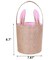 Easter Bunny Ear Bag & Basket, Dual Layer Canvas Bag for Easter Egg Hunt Basket